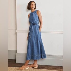 Boden Sleeveless Belted Midi Dress